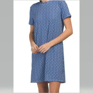 Cabana Life Blue Palms Cabana Shift Dress Size S NWT